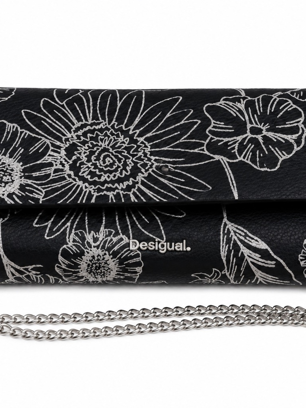 Desigual Black & Red Floral Leather Purse / Wallet – Modern Spanish Design-NWT